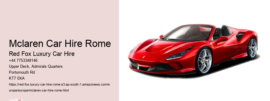 Mclaren Car Hire Rome